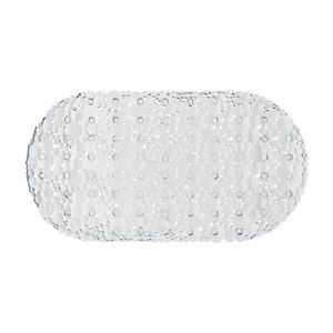 Comfort Bay Non-Slip Tub Mat Clear 100% PVC 26.5" x 14.7" Bubbles Suction Cups